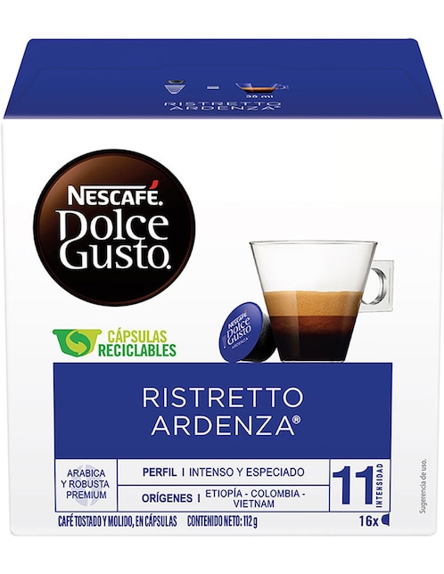 Set de 16 cápsulas Ristretto Ardenza Dolce Gusto en Liverpool