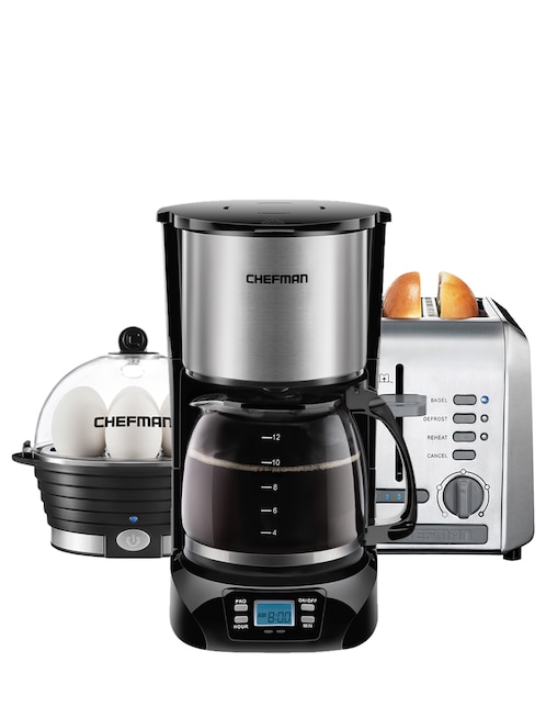 Combo Cafetera + Tostador +Hervidor de huevos Chefman en Liverpool