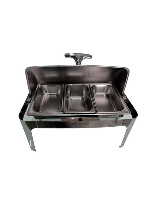 Chafer bufetera de acero inoxidable Shorbull Hotelera 1/3 3 compartimento/compartimentos