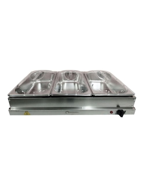 Bufetera de acero inoxidable Sorbull Eléctrica 3 compartimentos