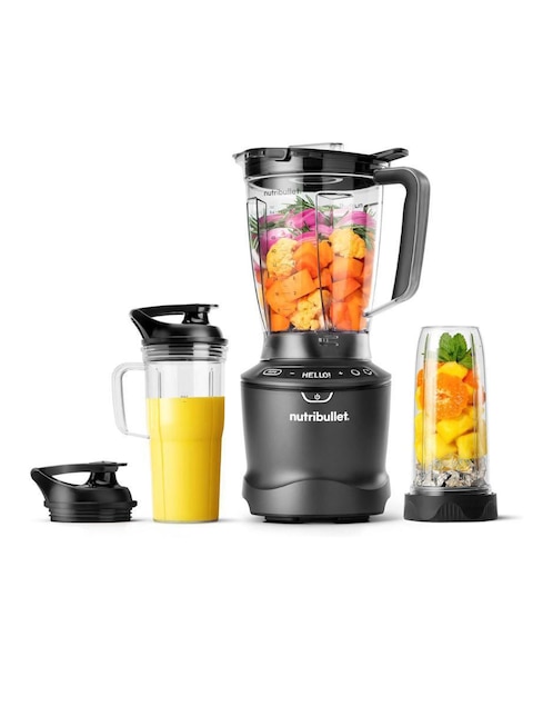 Set licuadora Nutribullet Smartsense Blender Combo 5 velocidades 1400 W Gris