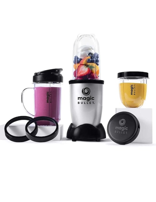 Set licuadora Magic Bullet Blender 1 velocidad Plateado