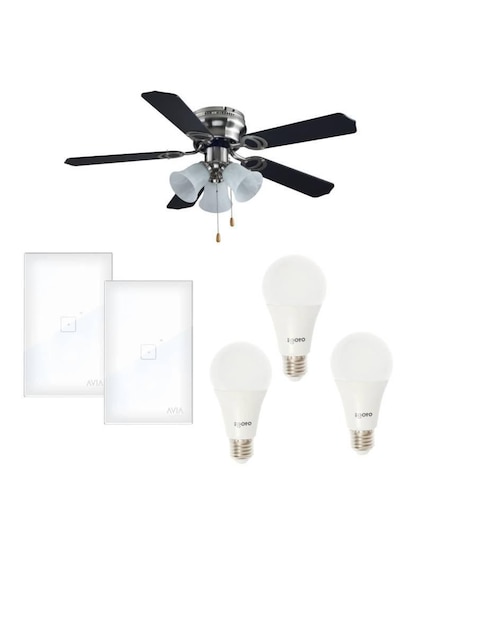 Set ventilador de techo Igoto 3 velocidades