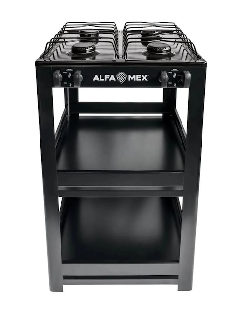 Parrilla de gas 411-4-negro de acero porcelanizado 1
