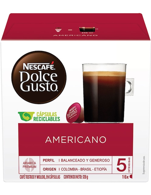 Set de 16 cápsulas Americano Dolce Gusto