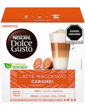 Set De 16 Cápsulas Latte Macchiato Caramel Dolce Gusto