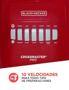Licuadora Black + Decker BL1000RG 10 velocidades