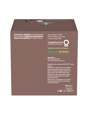 Set de 12 cápsulas café con leche Starbucks Dolce Gusto