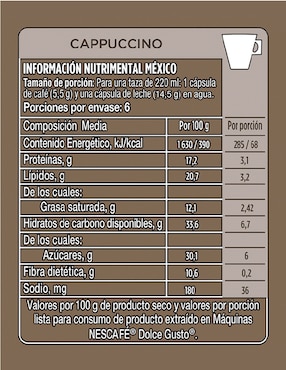 Set de 12 cápsulas café con leche Starbucks Dolce Gusto