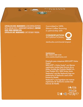 Set de 12 cápsulas café con leche Starbucks Dolce Gusto