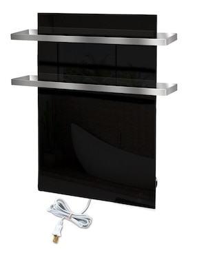 Toallero térmico infrarrojo en cristal 2 Colgante Calor Solar 280 W negro