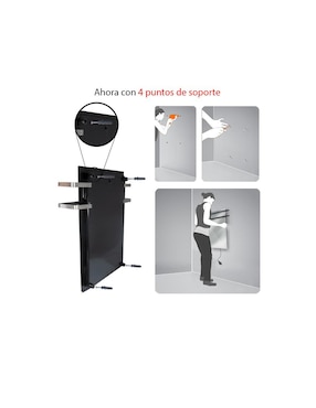 Toallero térmico infrarrojo en cristal 2 Colgante Calor Solar 280 W negro