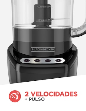 Procesador de alimentos Black + Decker cuchillas de acero inoxidable