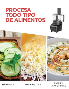 Procesador de alimentos Black + Decker cuchillas de acero inoxidable