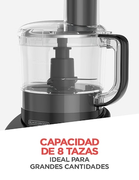 Procesador de alimentos Black + Decker cuchillas de acero inoxidable