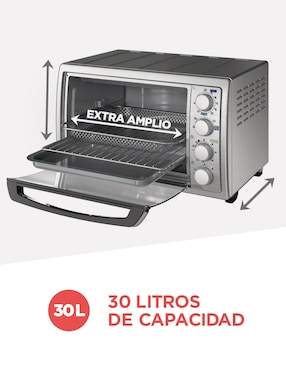 Horno eléctrico rosticero Black + Decker 30 l
