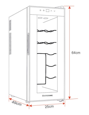 Cava de vinos Hypermark HM0026CV capacidad 12 botellas