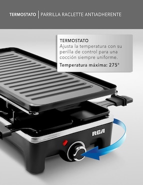 Parrilla eléctrica Rca Reclatte RC-47 de aluminio