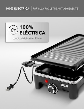Parrilla eléctrica Rca Reclatte RC-47 de aluminio