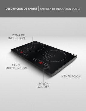 Parrilla eléctrica Rca RC-12A4 de cristal templado