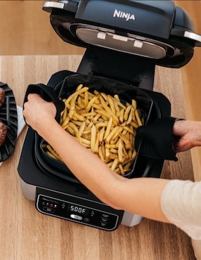 Sartén eléctrico con tapa Ninja de acero inoxidable