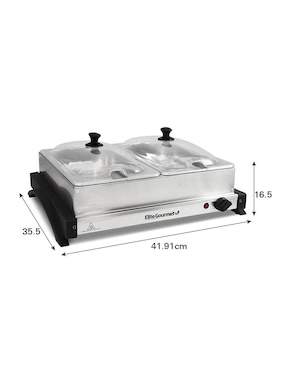 Bufetera eléctrica Elite Cuisine 2 divisiones