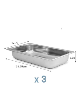 Bufetera eléctrica Elite Cuisine 3 divisiones