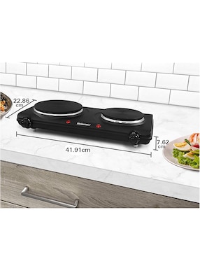 Parrilla eléctrica Elite Cuisine Edb-302bf de hierro fundido