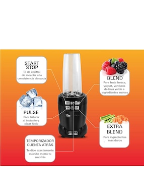 Licuadora personal Elite Cuisine 3 velocidades EPB-5455 Platinum