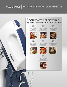 Batidora de pedestal Rca 7 velocidades Rc-67Ss