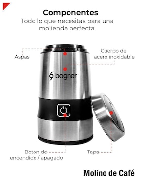 Molino para café Bogner de acero