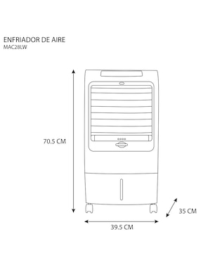 Enfriador evaporativo Midea con control remoto 3 velocidades