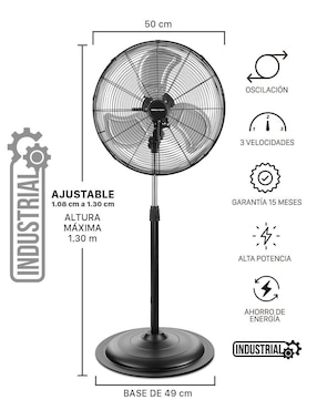 Ventilador de pedestal Beckon 3 velocidades