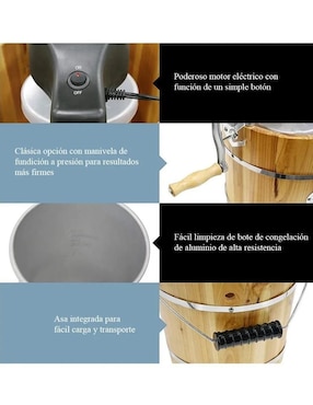 Maquina de helados Elite Cuisine gourmet semiautomático