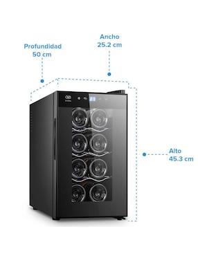 Cava de vinos Avera Ev8Dc01 capacidad 8 botellas