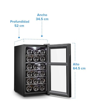 Cava de vinos Avera Ev18Dc01 capacidad 18 botellas
