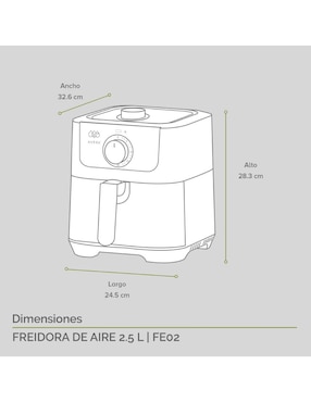 Freidora de aire Avera 2.5 L Fe02