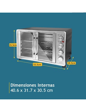 Horno convección Elite Gourmet 45 L