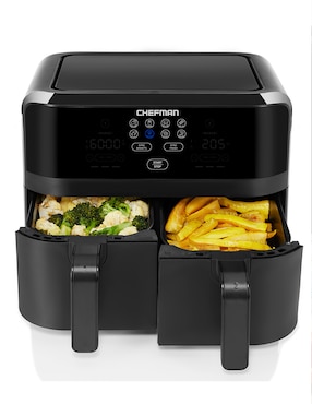 Freidora de aire con compartimento doble Chefman 8 L Rj38-Sqpf-45Tdb-Mx
