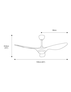 Ventilador de techo Lumimexico con control remoto 3 velocidades