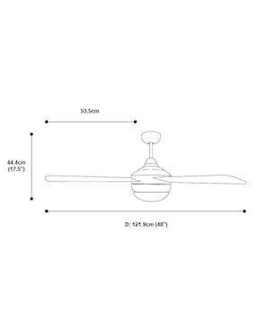 Ventilador de techo Lumiméxico 3 velocidades