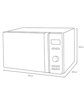 Horno de microondas convencional Winia modelo KOS-61HW 0.7 pies cúbicos