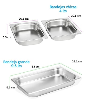 Chafer buffet de acero inoxidable Rd Royal Cook