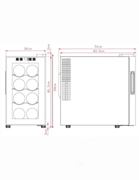 Enfriador de vinos Teka Easy Rvc 10008 gbk 25 litros