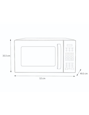 Horno de microondas convencional Midea modelo MMDX11S2BW