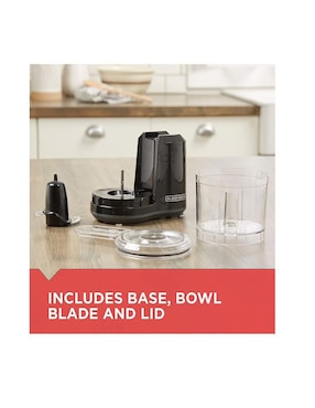 Procesador de alimentos Black + Decker cuchillas de acero inoxidable