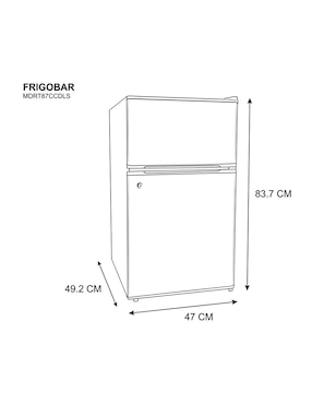 Frigobar Midea Mdrt87ccdls 3 pies cúbicos