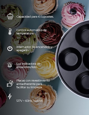 Máquina para cupcakes Daewoo 6 porciones