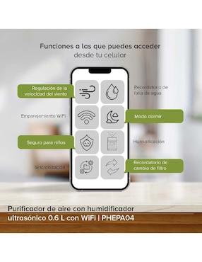 Purificador de aire Avera SmartHome PHEPA04