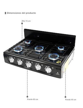 Parrilla Supra 5Q TITAN BLACK de acero